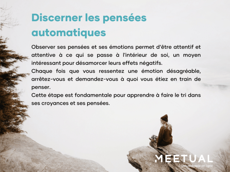 Discerner les pensées automatiques